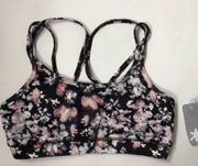 Splendid floral sports bra size medium