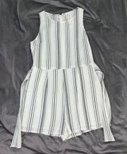 Black & White Striped Romper