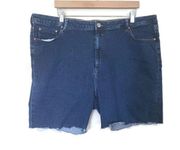 Asos dark wash denim shorts size 20