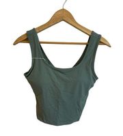 HALARA Tank Top Size XS U Neck Backless Crossover Barre Ballet Dance Green NWT