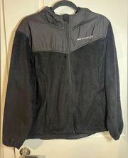 Free Country Insulated Polyester Fur Jacket Zipper Hoodie With Pockets Size XL