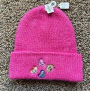 Jillysworld Custom American Eagle Candy Hearts Valentines Beanie Pink Ribbed
