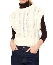 NWT Vero Moda Melanie Chunky Cable Knit Sweater Vest Size XS