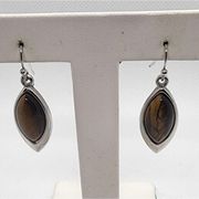 Lia Sophia Fawn Tiger's Eye Stone Dangling Earrings