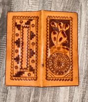 Handcrafted Western Tooled Leather Aztec Vintage Bifold Wallet