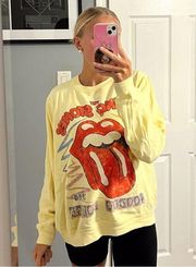 The Rolling Stones Yellow Crewneck Sweatshirt