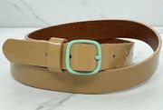 Express Tan Leather Lined Glossy Finish Belt Size Medium M
