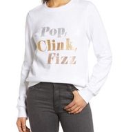 1901 Pop, Clink, Fizz Graphic Sweatshirt In White