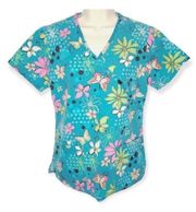 SB Scrubs Floral Scrub Top Size XS