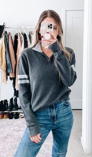 Gap Gray Quarter Zip Pullover Sweater 