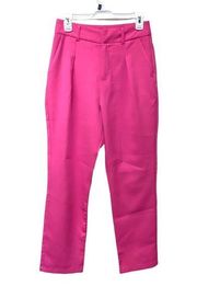 NWT Missguided Barbie Pink Cigarette Leg High Waisted Trousers size 10