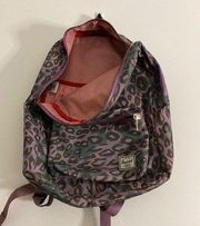 Herschel purple animal print laptop bookbag