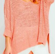 SHE + SKY Coral chunky knit sweater