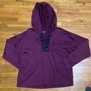 Purple Hoodie Top