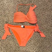 ABS coral 2piece swimsuit sz 10