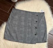 Joe Boxer black/white plaid winter wrap skirt sz 2x NWT