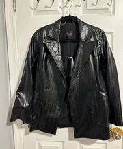 Black Leather Blazer