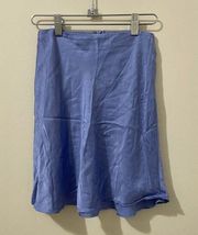 & Other Stories Satin Mini Skirt Blue Periwinkle Size 0