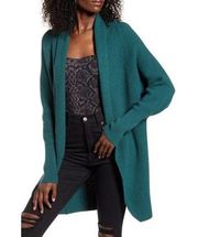 NWT Leith Dolman Green Knit Open Front Knit Cardigan Sweater Size Small