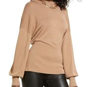 Open Edit Batwing Tie Back Sweater