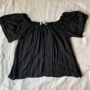 Brave Soul London Black Off the Shoulder Top Size Large