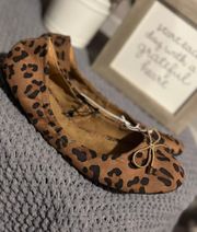 Size 8 NWT Cheetah Leopard Animal Print Ballet Flat Shoes