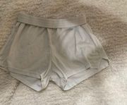 white sweat sleep shorts