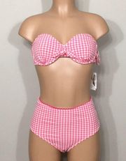 Jessica Simpson Pin Up style bandeau bikini set.