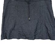 GreenTea Grey Tie Waistband Skort Ladies Size Large