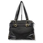 Etienne Aigner Women's Satchel Bag Dual Top Handle Carryall Shoulder Bag Black