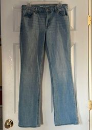 Old Navy boot cut mid rise, size 8 jeans, light denim