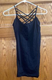 Black Criss-Cross Tank Top