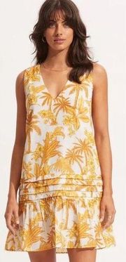 Seafolly Castaway Swim Coverup Dress in Tuscan Sun XS