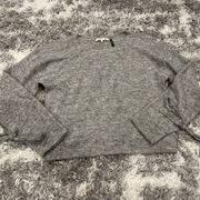 Helmut Lang Gray Wool Blend Cropped Sweater XS AS IS