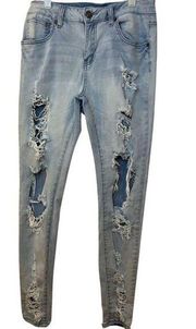 Rue21 Destroyed Ripped Distressed High Rise Jegging Jeans Sz 6