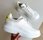 Alexander McQueen Oversized Embellished Leather Sneakers