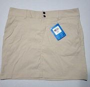 Columbia Titanium Womens Skort Size 10 Taupe Nylon Activewear Golf Hike Outdoors