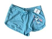 DISNEY Lilo & Stitch Blue Shorts Sz S NEW