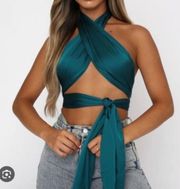 NWT White Fox Boutique - teal Special Moments
Wrap Top