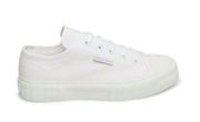 Superga 2630 COTU in Tonal White Canvas Lace-Up Sneakers 7.5 Womens Kicks