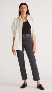 NWT Everlane The ’90s Cheeky Jean Straight Leg In Washed Black Size 30 Ankle