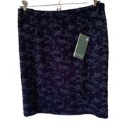 Lysse Evita Black Brocade Knit Pencil Skirt