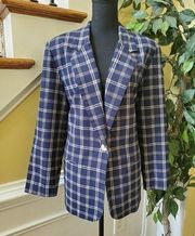 Vintage Requirements Plaid Blazer Size 14