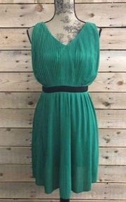 NWT C. Luce Pleated Emerald Sleeveless Dress Size Medium