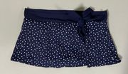 Navy Blue White Polka Dot Dots Swim-Skirt Bathing Suit Bikini Bottoms Swimwear Size XS 🤍