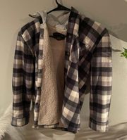 hooded flannel jacket