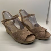 Liz Claiborne Espadrille Wedge Sandals Size 8.5