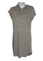 Discreet Junior Women's Hooded Short Sleeved T-Shirt Dress Size Medium