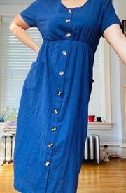 ★ Dressbarn Boho Pullover Dress - Blue ★