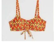 [Modcloth] Orange Retro Birds Print High Waisted Bikini The Carmen Franky Sz XL